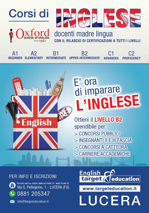 Impara l'inglese con i corsi della English Target Education Lucera