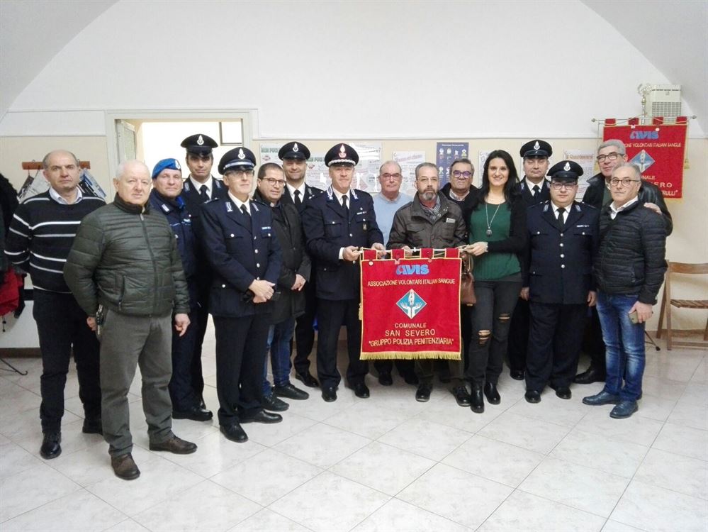 San Severo: Cerimonia di consegna del Labaro AVIS del Corpo di Polizia Penitenziaria